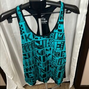 Nike Blue Graphic Relaxed Tank Top